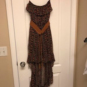 Strapless high low dress- never worn